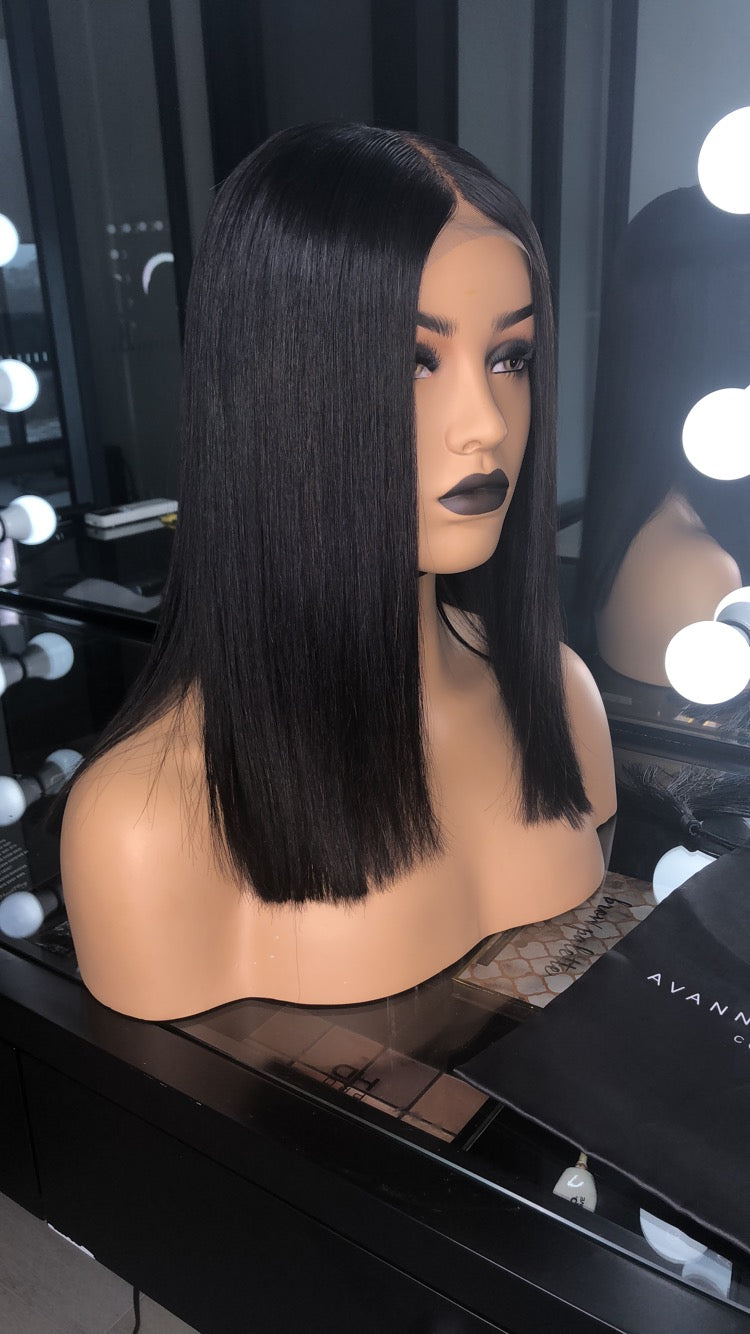 Noir Closure Bob Wig | Straight